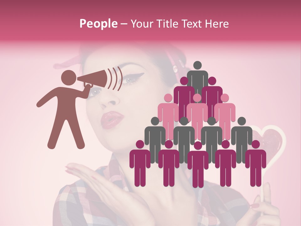 Vitality Red Pinup Girl PowerPoint Template