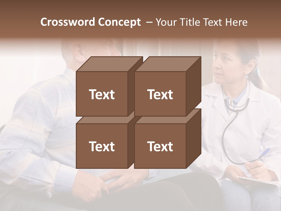 Patient Man Indoors PowerPoint Template