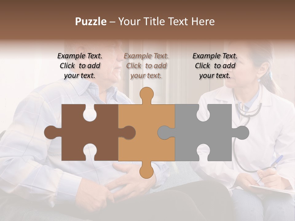 Patient Man Indoors PowerPoint Template