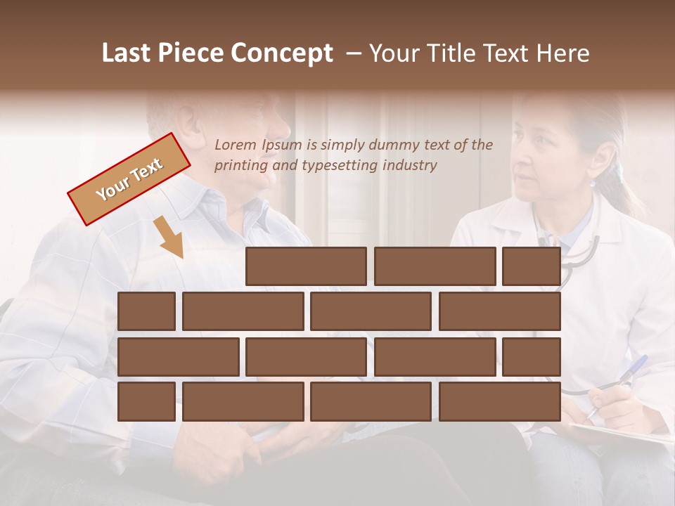 Patient Man Indoors PowerPoint Template