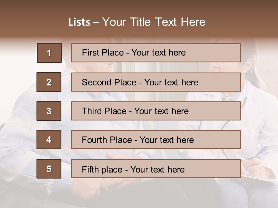 Patient Man Indoors PowerPoint Template