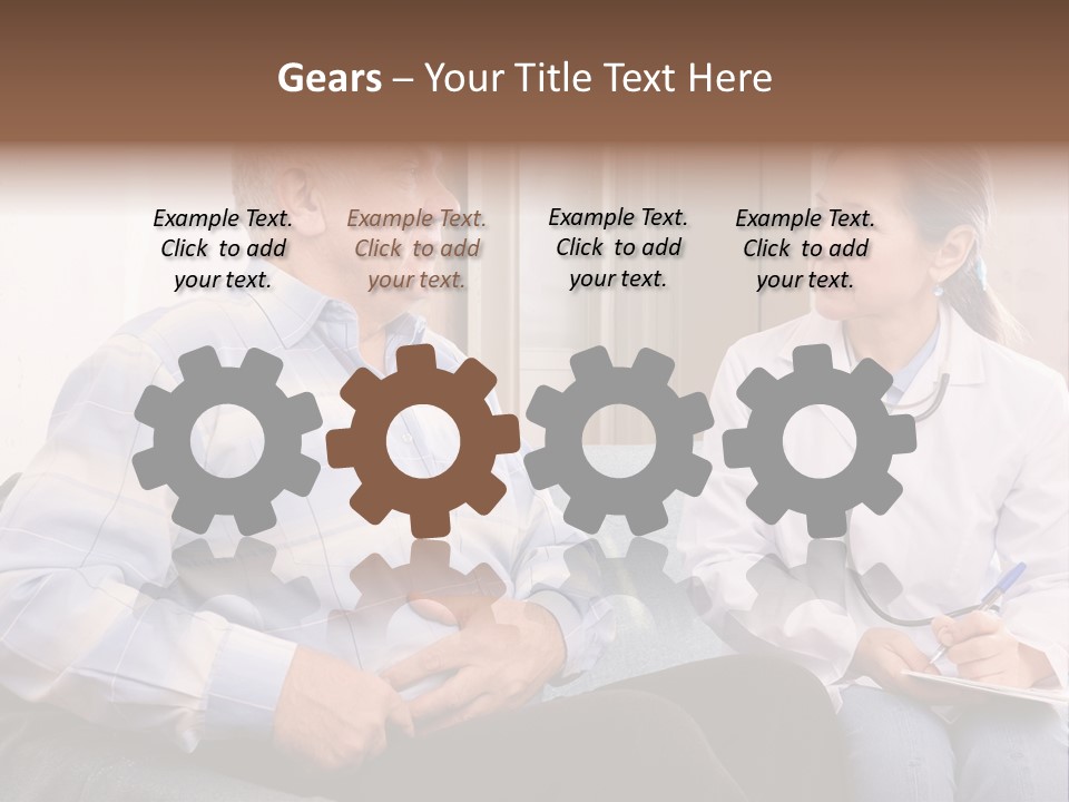 Patient Man Indoors PowerPoint Template