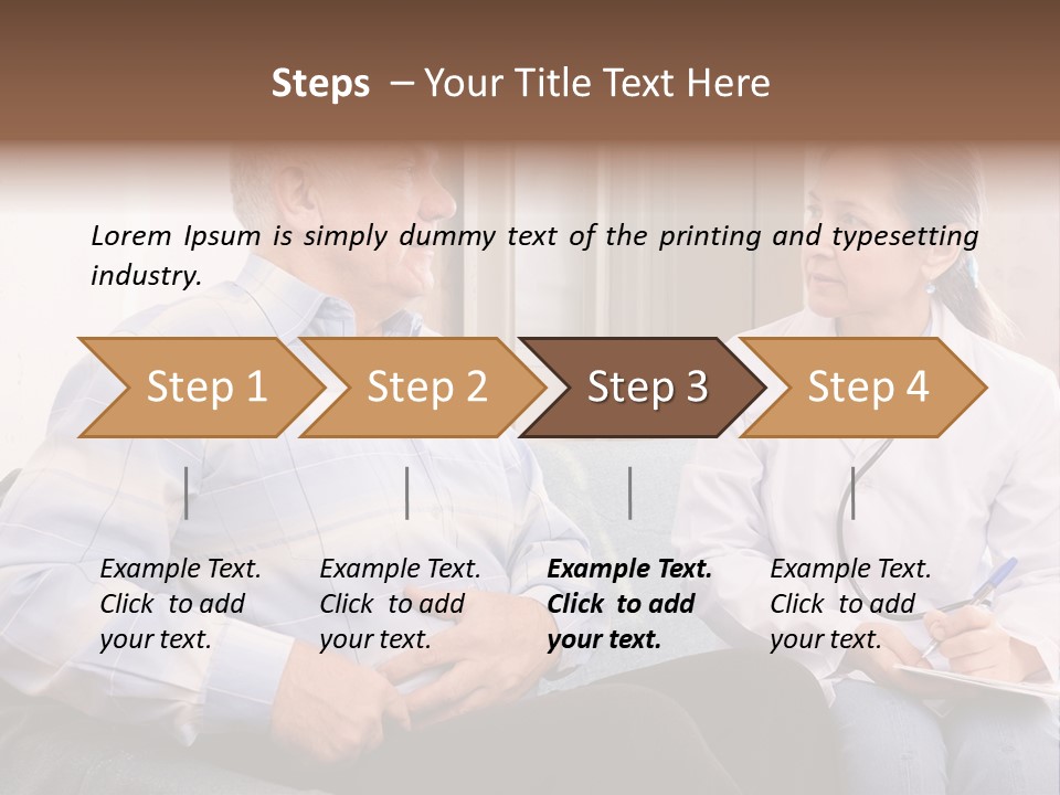 Patient Man Indoors PowerPoint Template