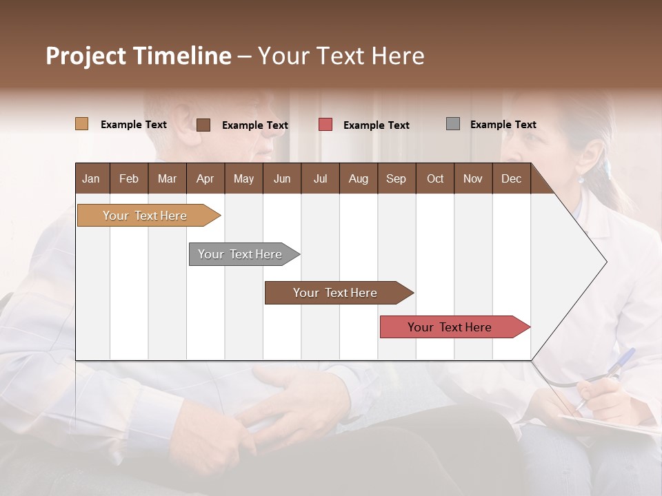 Patient Man Indoors PowerPoint Template
