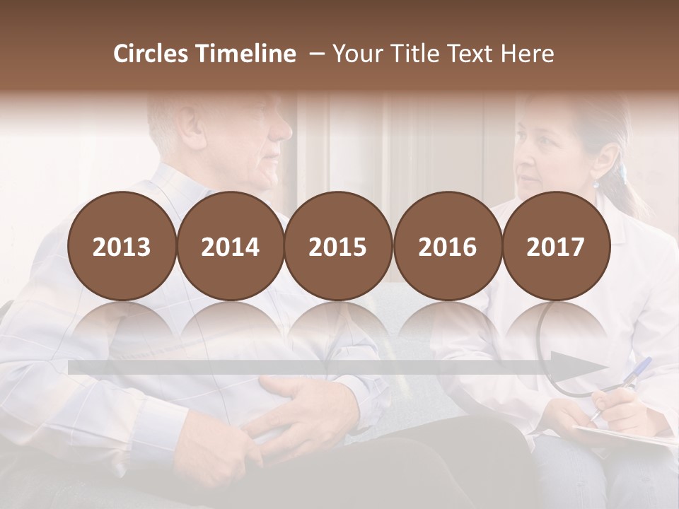 Patient Man Indoors PowerPoint Template