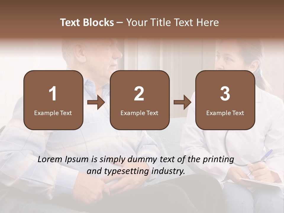 Patient Man Indoors PowerPoint Template