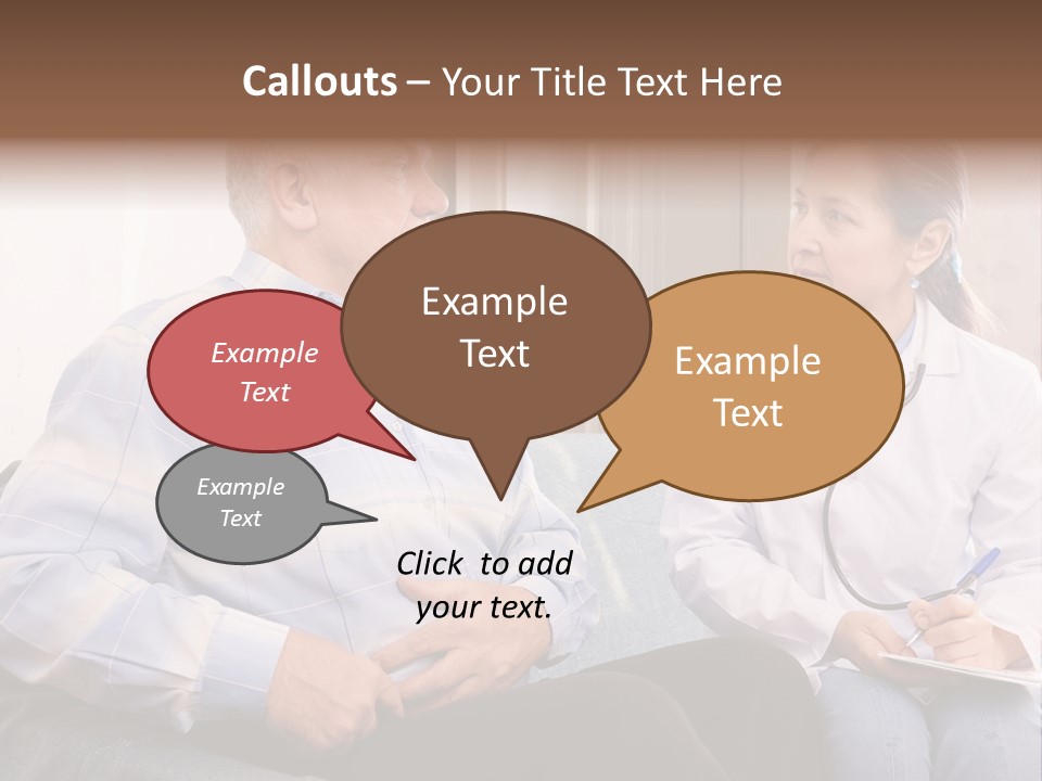 Patient Man Indoors PowerPoint Template
