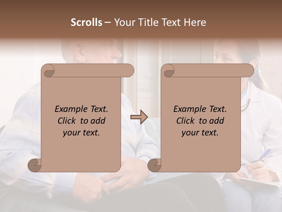 Patient Man Indoors PowerPoint Template
