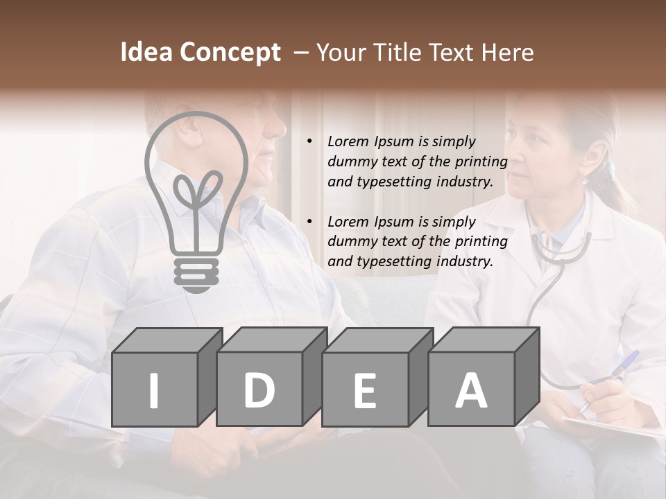 Patient Man Indoors PowerPoint Template