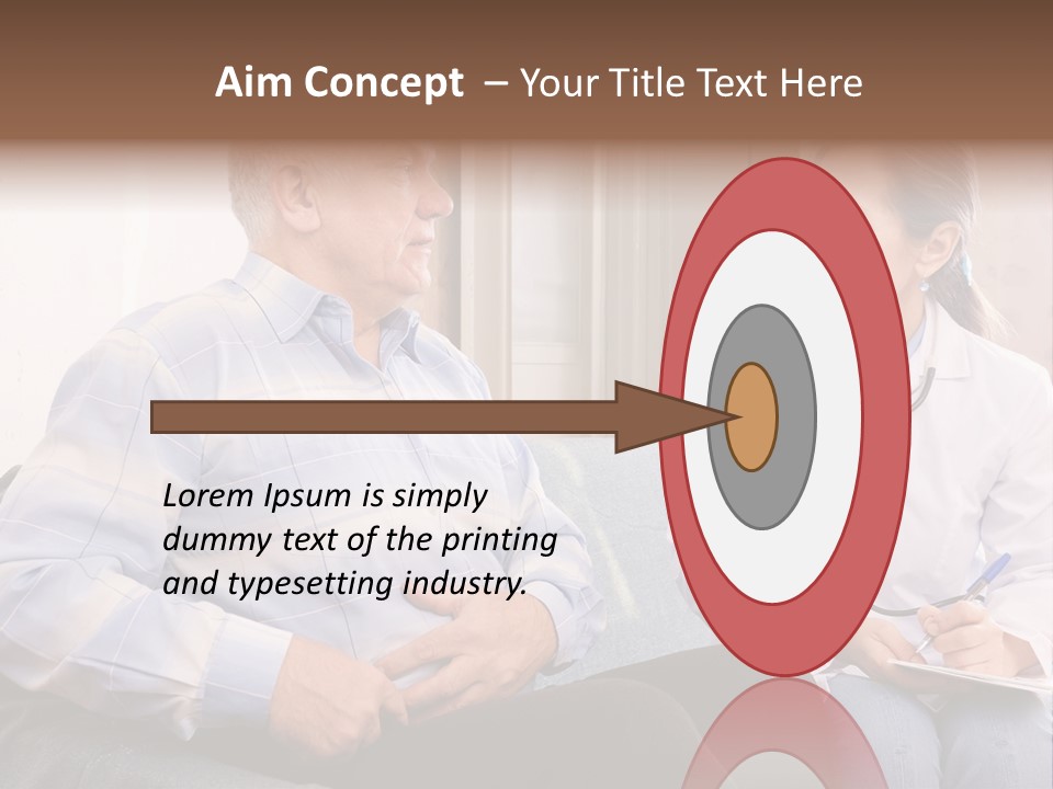 Patient Man Indoors PowerPoint Template