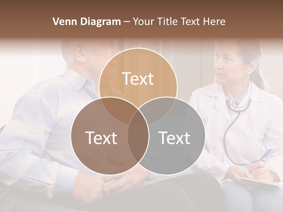 Patient Man Indoors PowerPoint Template