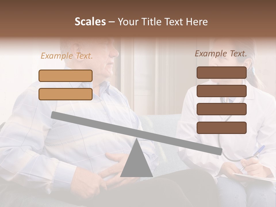 Patient Man Indoors PowerPoint Template