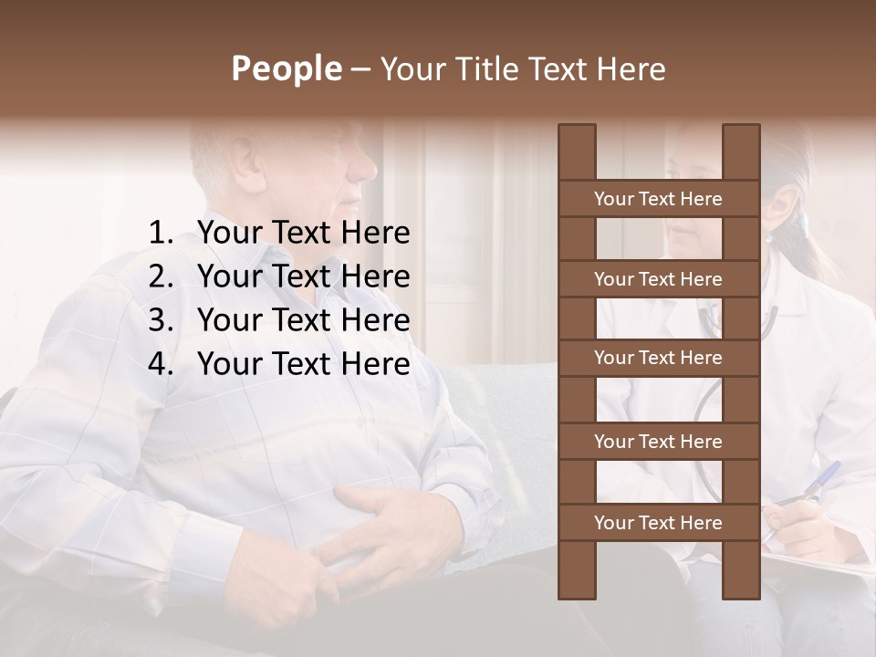 Patient Man Indoors PowerPoint Template