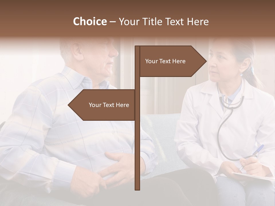 Patient Man Indoors PowerPoint Template