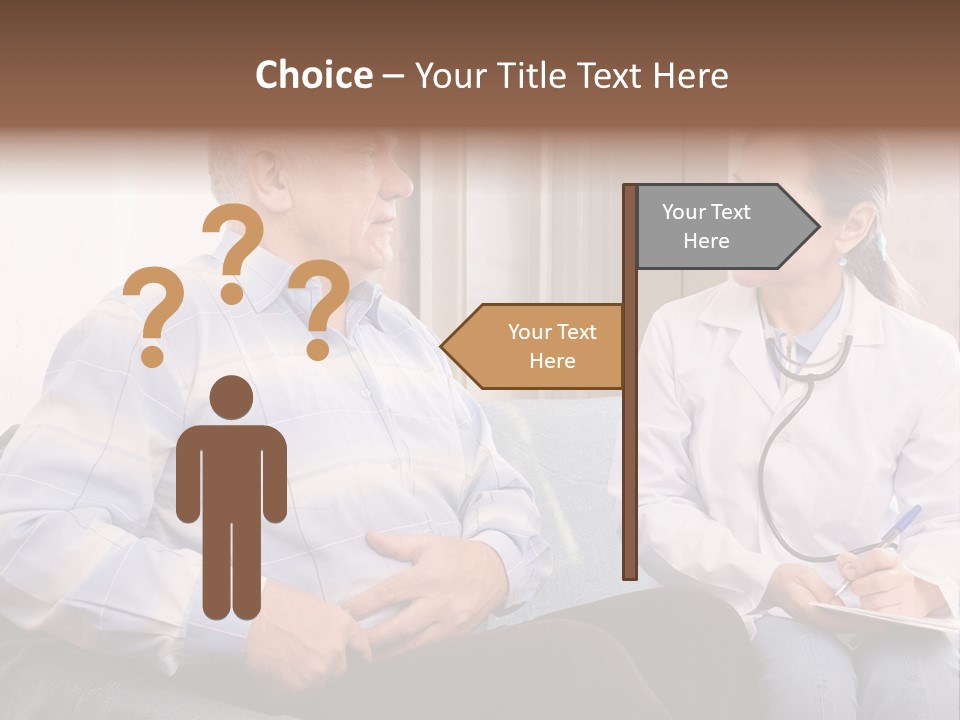 Patient Man Indoors PowerPoint Template