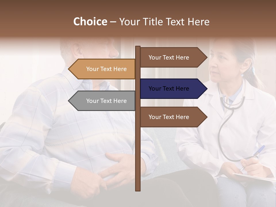 Patient Man Indoors PowerPoint Template