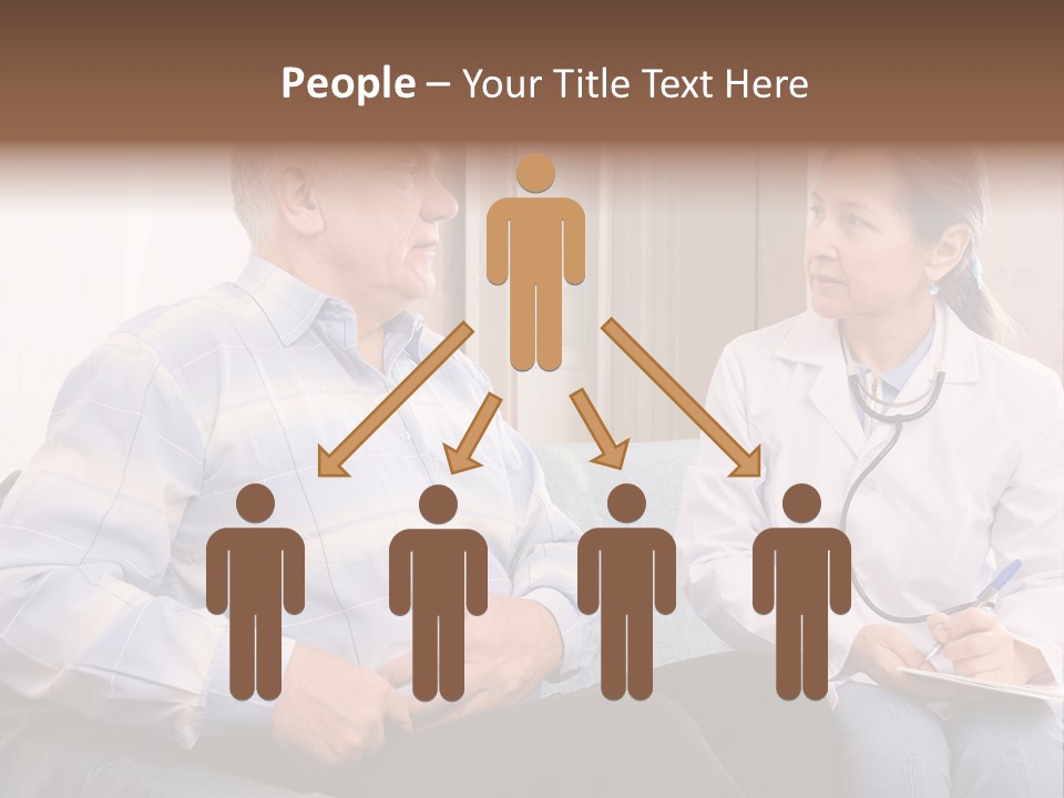 Patient Man Indoors PowerPoint Template