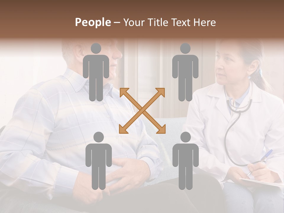 Patient Man Indoors PowerPoint Template