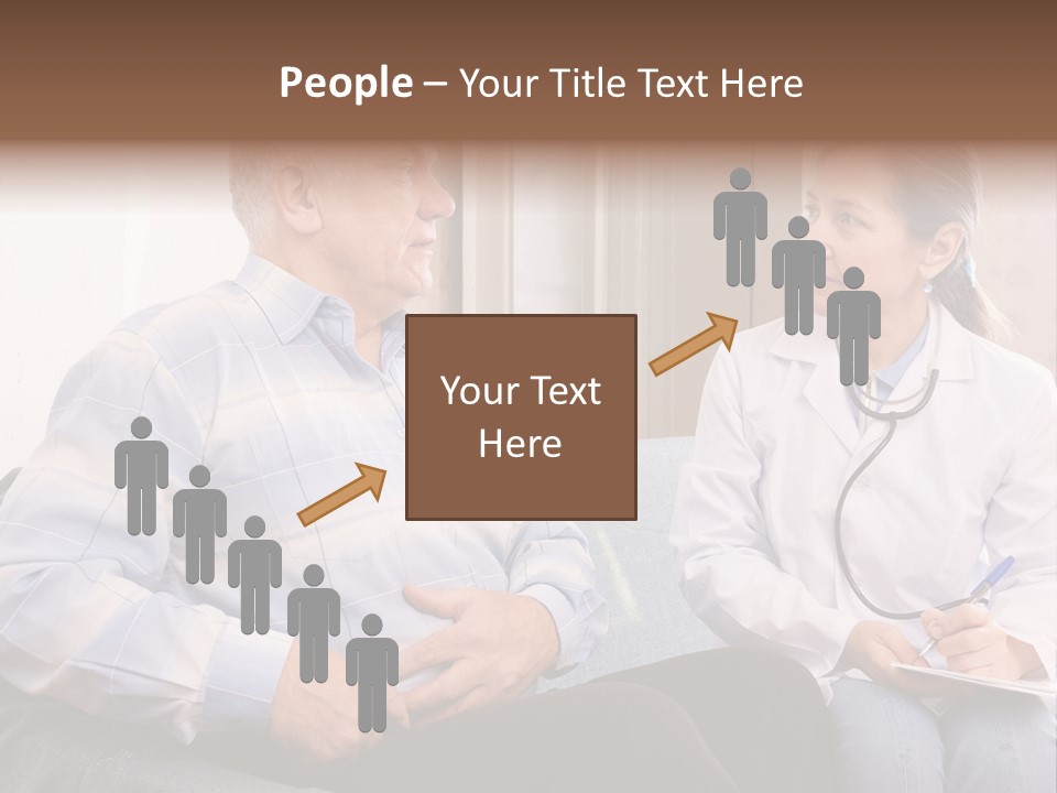 Patient Man Indoors PowerPoint Template