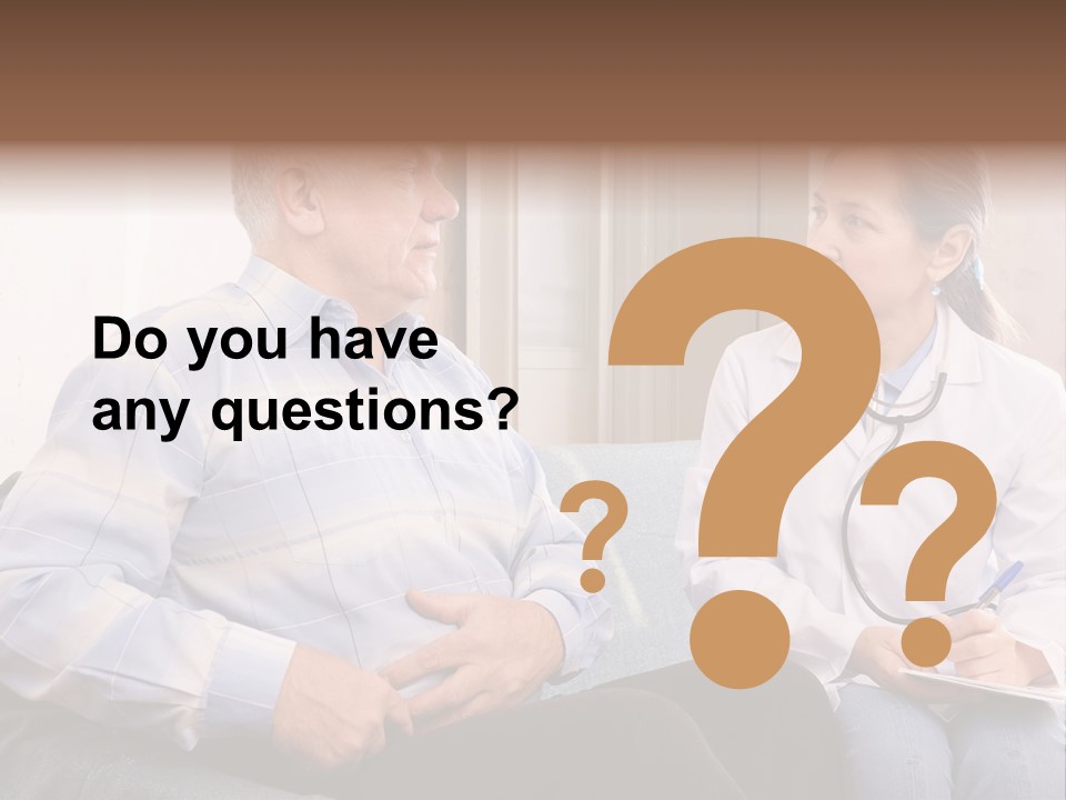 Patient Man Indoors PowerPoint Template