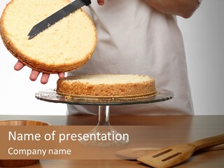 Pastry Sponge Sponge Cake PowerPoint Template