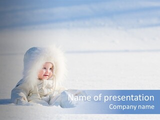 Cold Blue Childhood PowerPoint Template