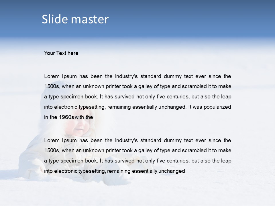 Cold Blue Childhood PowerPoint Template