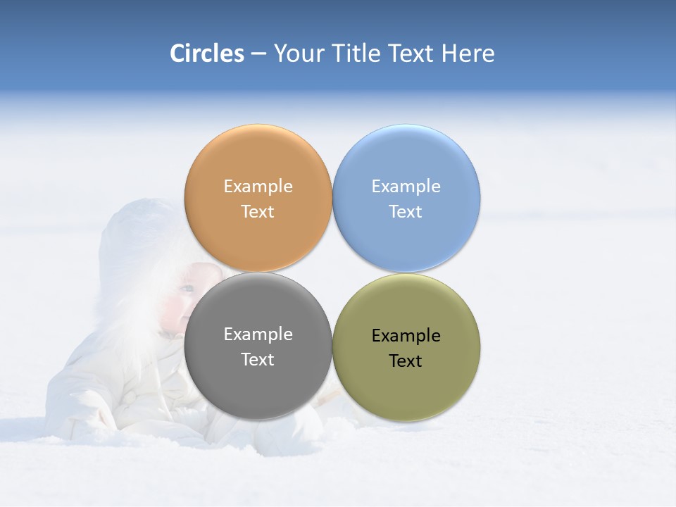 Cold Blue Childhood PowerPoint Template