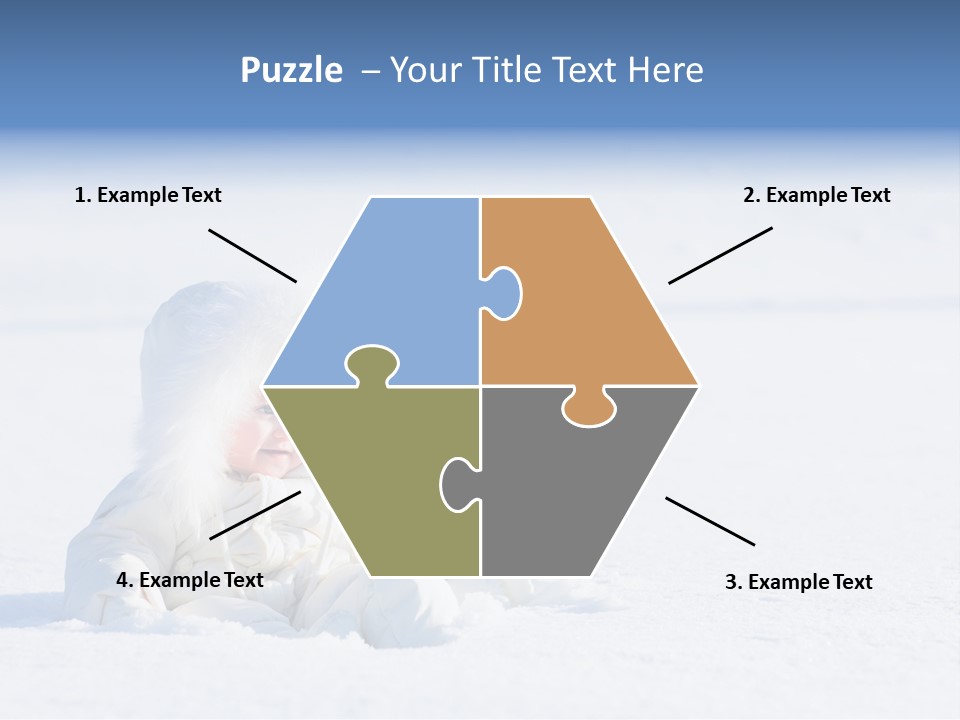 Cold Blue Childhood PowerPoint Template