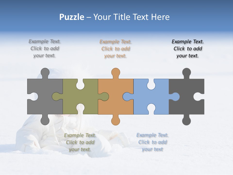 Cold Blue Childhood PowerPoint Template