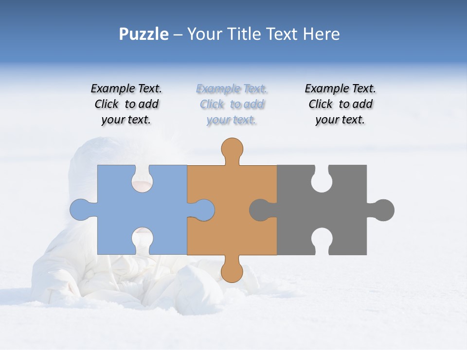 Cold Blue Childhood PowerPoint Template