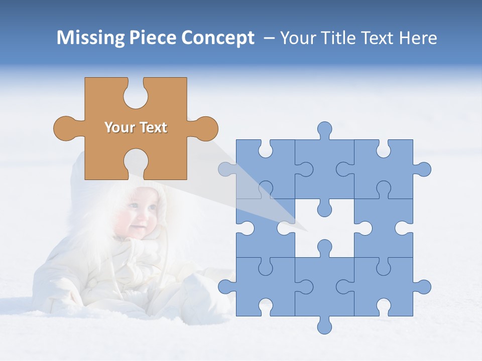 Cold Blue Childhood PowerPoint Template