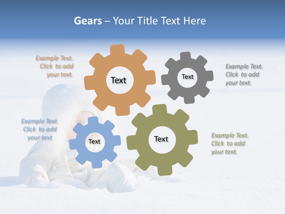 Cold Blue Childhood PowerPoint Template
