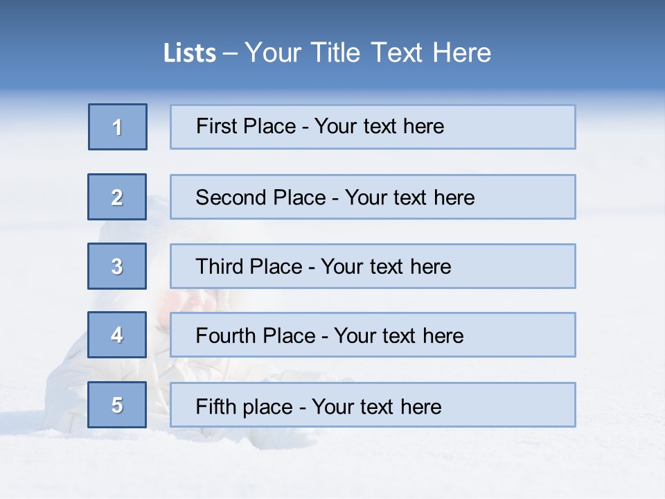 Cold Blue Childhood PowerPoint Template