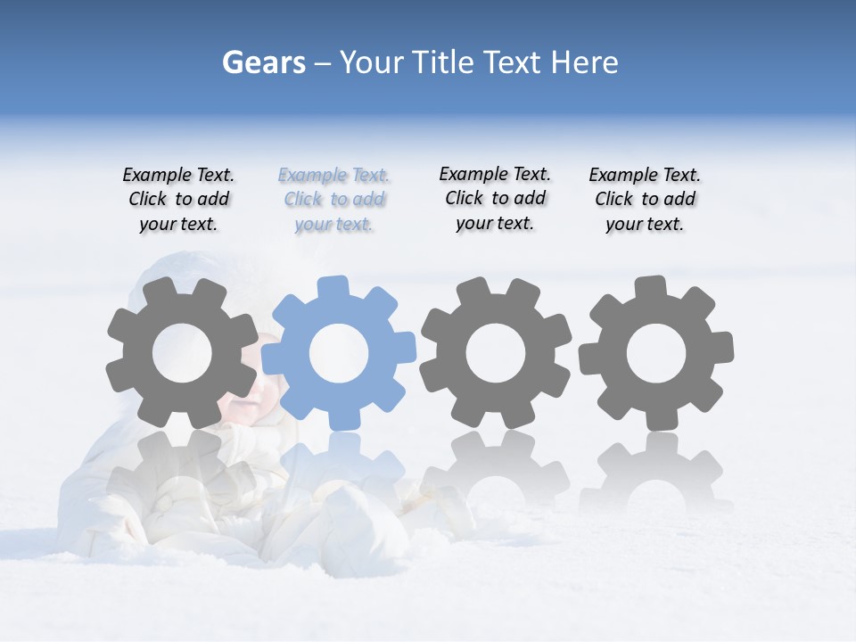 Cold Blue Childhood PowerPoint Template