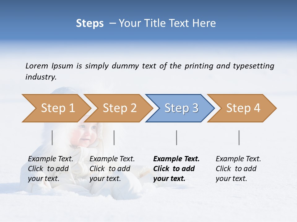 Cold Blue Childhood PowerPoint Template