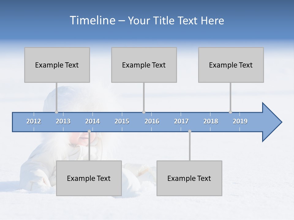 Cold Blue Childhood PowerPoint Template