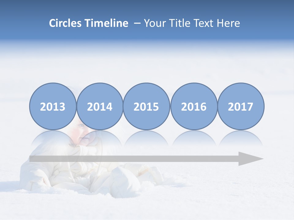 Cold Blue Childhood PowerPoint Template