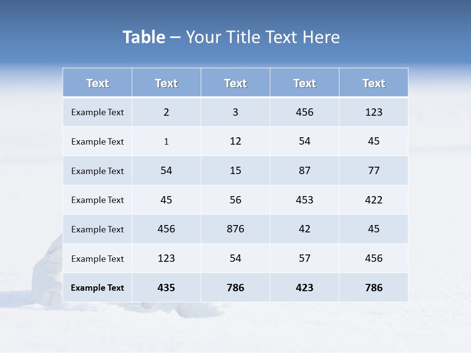 Cold Blue Childhood PowerPoint Template