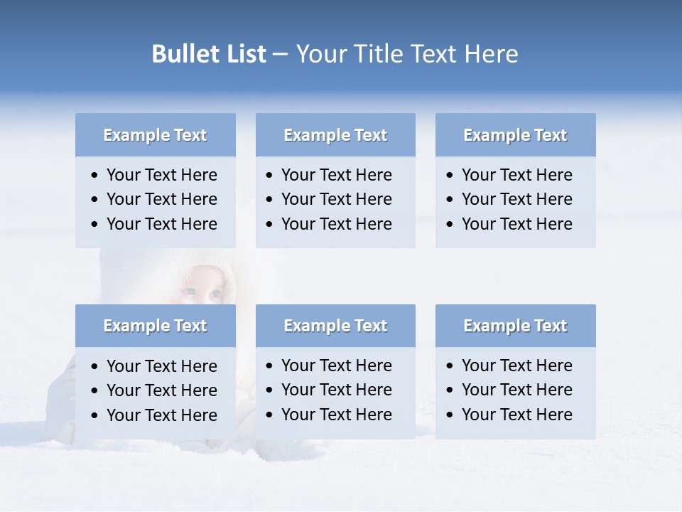 Cold Blue Childhood PowerPoint Template