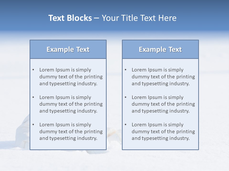 Cold Blue Childhood PowerPoint Template