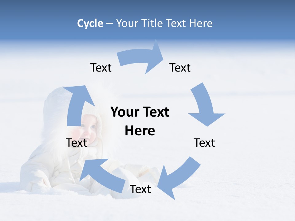 Cold Blue Childhood PowerPoint Template