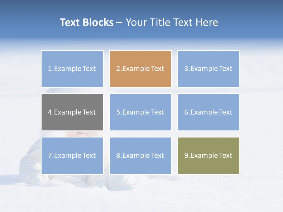 Cold Blue Childhood PowerPoint Template