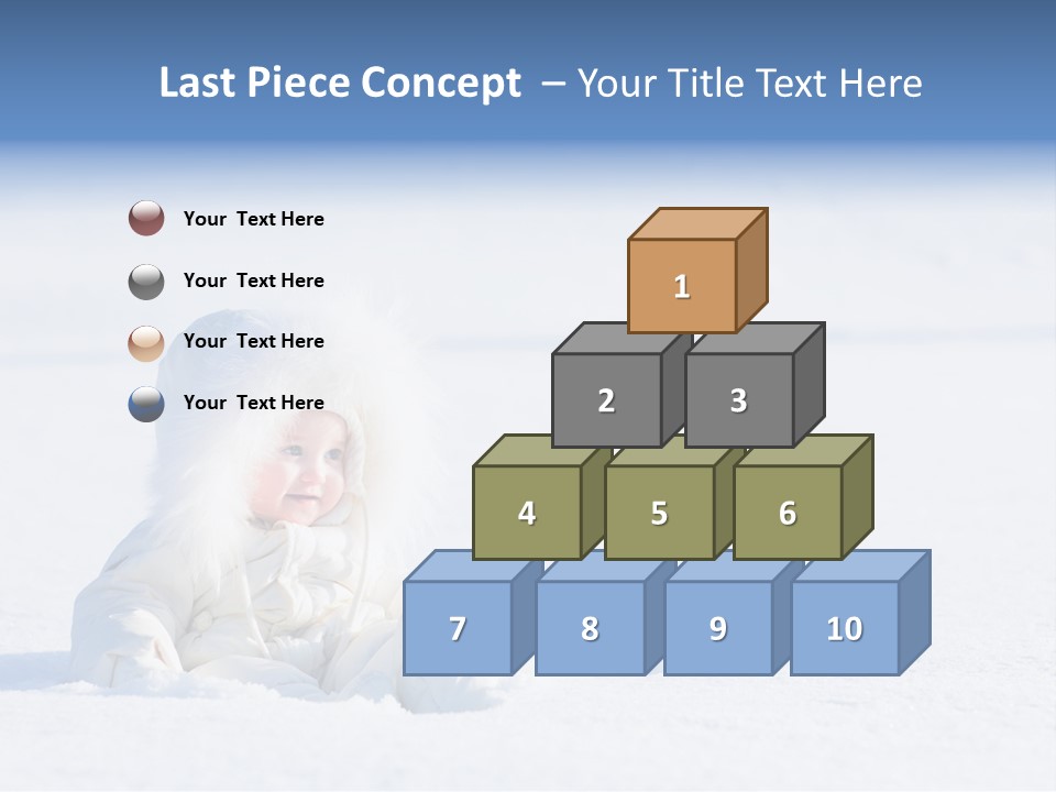 Cold Blue Childhood PowerPoint Template