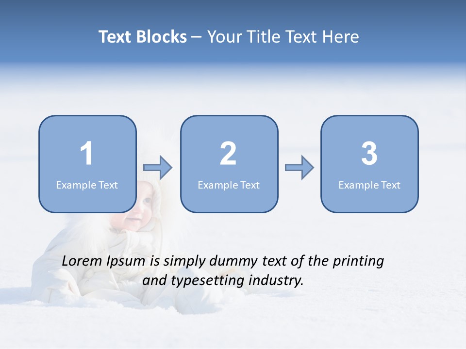 Cold Blue Childhood PowerPoint Template