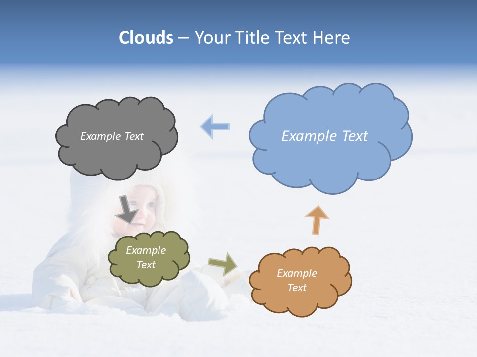 Cold Blue Childhood PowerPoint Template