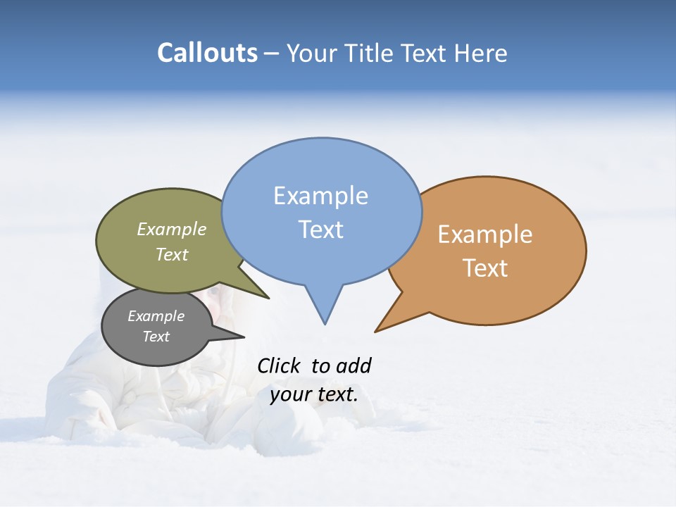 Cold Blue Childhood PowerPoint Template