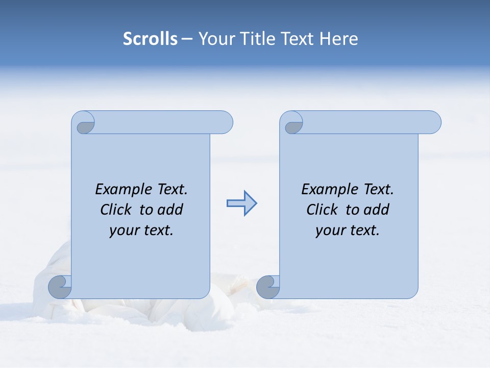Cold Blue Childhood PowerPoint Template