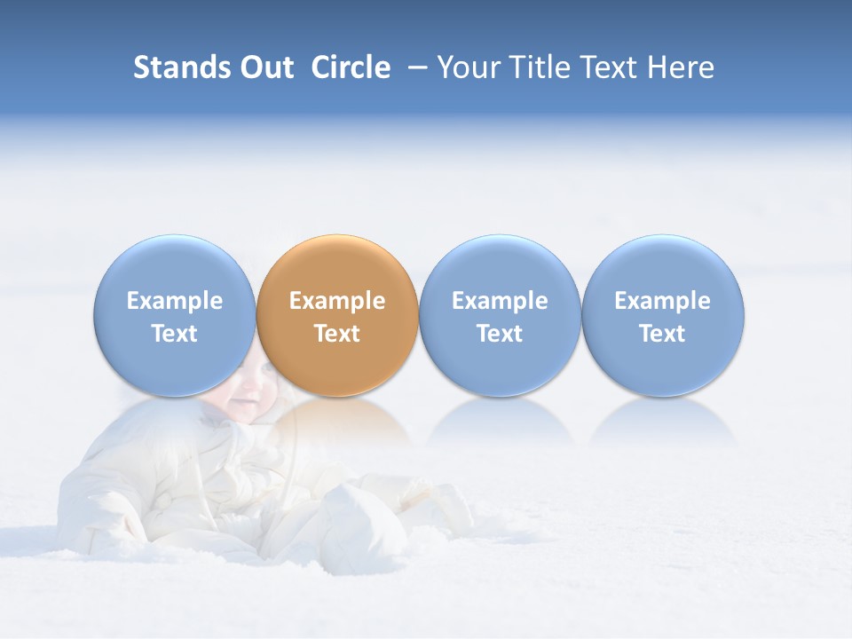 Cold Blue Childhood PowerPoint Template