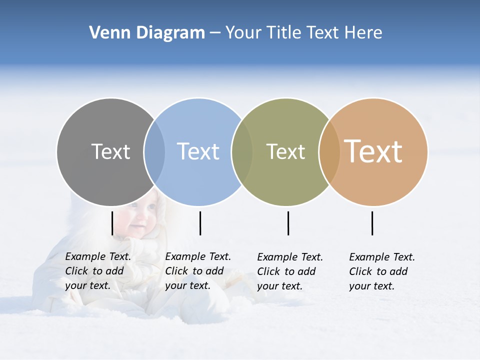 Cold Blue Childhood PowerPoint Template